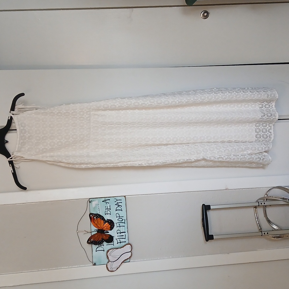 Camila Coelho Ivory Floral Lace Dress